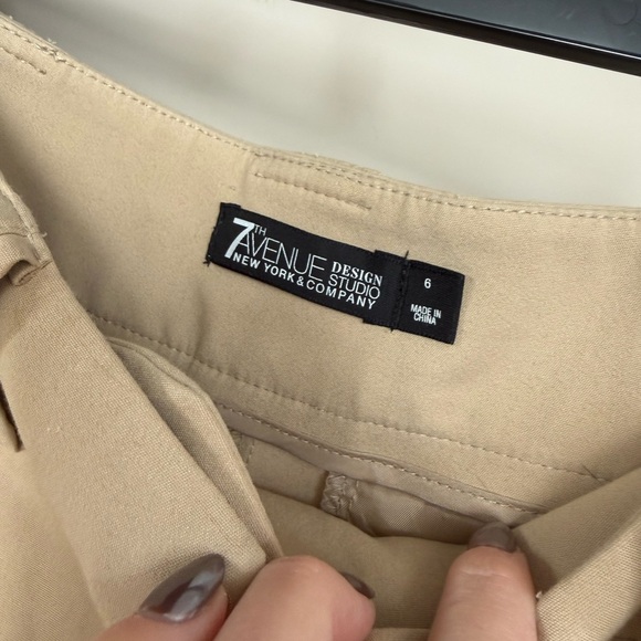 New York & Company Beige Straight Leg Pants - Picture 2 of 3